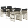 Set comedor de jardín 5 pzas cojines ratán sintético gris claro de , Conjuntos de jardín - Ref: Foro24-3210719, Precio: 277,0...
