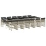 Set comedor jardín y cojines 13 pzas ratán sintético gris claro de , Conjuntos de jardín - Ref: Foro24-3210767, Precio: 853,0...