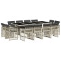 Set comedor jardín y cojines 13 pzas ratán sintético gris claro de , Conjuntos de jardín - Ref: Foro24-3210863, Precio: 830,5...