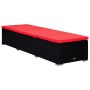 Tumbona con cojín y mesita de ratán sintético rojo de vidaXL, Tumbonas - Ref: Foro24-310226, Precio: 183,50 €, Descuento: %