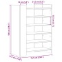 Mueble zapatero madera ingeniería roble Sonoma 74,5x37,5x100 cm de , Zapateros y organizadores de calzado - Ref: Foro24-84843...