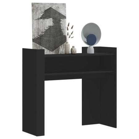 Mesa consola de madera de ingeniería negra 100x35x90 cm de , Mesas auxiliares - Ref: Foro24-848466, Precio: 66,40 €, Descuent...