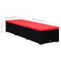 Tumbona con cojín y mesita de ratán sintético rojo de vidaXL, Tumbonas - Ref: Foro24-310226, Precio: 183,50 €, Descuento: %