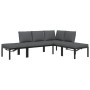 Set de sofás de jardín con cojines 4 piezas aluminio negro de , Conjuntos de jardín - Ref: Foro24-3283692, Precio: 557,89 €, ...