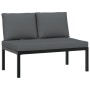 Set de sofás de jardín con cojines 4 piezas aluminio negro de , Conjuntos de jardín - Ref: Foro24-3283692, Precio: 557,89 €, ...