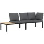 Set de sofás de jardín con cojines 2 piezas aluminio negro de , Conjuntos de jardín - Ref: Foro24-3283684, Precio: 339,71 €, ...