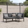 Set de sofás de jardín con cojines 2 piezas aluminio negro de , Conjuntos de jardín - Ref: Foro24-3283686, Precio: 366,03 €, ...