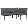 Set de sofás de jardín con cojines 2 piezas aluminio negro de , Conjuntos de jardín - Ref: Foro24-3283686, Precio: 366,03 €, ...