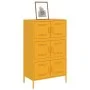 Aparador de acero amarillo mostaza 68x39x113 cm de , Aparadores - Ref: Foro24-842961, Precio: 150,60 €, Descuento: %