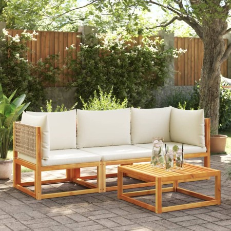 Set de sofás de jardín con cojines 3 pzas madera maciza acacia de , Conjuntos de jardín - Ref: Foro24-3278923, Precio: 365,24...