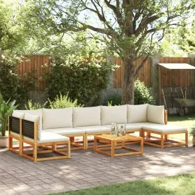 Gartensofagarnitur mit 8-teiligen Kissen aus massivem Akazienholz. von , Gartensets - Ref: Foro24-3278891, Preis: 719,62 €, R...