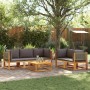 Set de sofás de jardín con cojines 6 pzas madera maciza acacia de , Conjuntos de jardín - Ref: Foro24-3278902, Precio: 639,49...