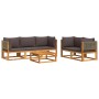 Set de sofás de jardín con cojines 6 pzas madera maciza acacia de , Conjuntos de jardín - Ref: Foro24-3278902, Precio: 639,49...