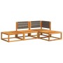 Set sofás de jardín con cojines 4 pzas madera maciza de acacia de , Sofás de exterior - Ref: Foro24-3278824, Precio: 370,03 €...