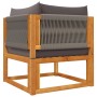 Set sofás de jardín con cojines 4 pzas madera maciza de acacia de , Sofás de exterior - Ref: Foro24-3278824, Precio: 370,03 €...
