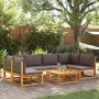 Set de sofás de jardín con cojines 7 pzas madera maciza acacia de , Conjuntos de jardín - Ref: Foro24-3278909, Precio: 692,79...