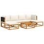 Set de sofás de jardín con cojines 7 pzas madera maciza acacia de , Conjuntos de jardín - Ref: Foro24-3278885, Precio: 626,08...