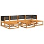 Set de sofás de jardín con cojines 7 pzas madera maciza acacia de , Conjuntos de jardín - Ref: Foro24-3278885, Precio: 626,08...