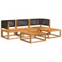 Set de sofás de jardín con cojines 5 pzas madera maciza acacia de , Conjuntos de jardín - Ref: Foro24-3278872, Precio: 454,37...