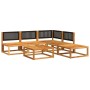 Set de sofás de jardín con cojines 6 pzas madera maciza acacia de , Conjuntos de jardín - Ref: Foro24-3278887, Precio: 520,13...