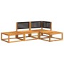 Set sofás de jardín con cojines 4 pzas madera maciza de acacia de , Conjuntos de jardín - Ref: Foro24-3278870, Precio: 335,18...