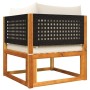 Set sofás de jardín con cojines 4 pzas madera maciza de acacia de , Conjuntos de jardín - Ref: Foro24-3278870, Precio: 335,18...