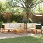 Set de sofás de jardín con cojines 6 pzas madera maciza acacia de , Conjuntos de jardín - Ref: Foro24-3278879, Precio: 637,46...