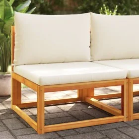 Gartensofa ohne Armlehnen mit massiven Akazienholz-Kissen. von , Outdoor-Sofas - Ref: Foro24-4008165, Preis: 111,40 €, Rabatt: %