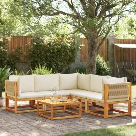 Garden sofa set with 6 pieces, solid acacia wood, and cushions. by , Outdoor sofas - Ref: Foro24-3278851, Price: 669,94 €, Di...