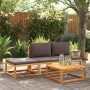 Taburete de jardín con cojín madera maciza acacia 65x65x29 cm de , Sofás de exterior - Ref: Foro24-3278940, Precio: 84,16 €, ...