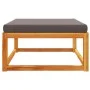 Garden stool with solid acacia wood cushion 65x65x29 cm by , Outdoor sofas - Ref: Foro24-3278940, Price: 82,05 €, Discount: %