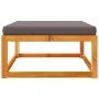 Garden stool with solid acacia wood cushion 65x65x29 cm by , Outdoor sofas - Ref: Foro24-3278940, Price: 82,05 €, Discount: %