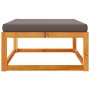 Taburete de jardín con cojín madera maciza acacia 65x65x29 cm de , Sofás de exterior - Ref: Foro24-3278940, Precio: 84,16 €, ...