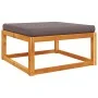 Garden stool with solid acacia wood cushion 65x65x29 cm by , Outdoor sofas - Ref: Foro24-3278940, Price: 82,05 €, Discount: %