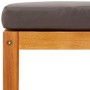 Taburete de jardín con cojín madera maciza acacia 65x65x29 cm de , Sofás de exterior - Ref: Foro24-3278940, Precio: 84,16 €, ...