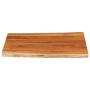Tablero de mesa rectangular borde natural acacia 90x80x2,5 cm de , Tableros para mesas - Ref: Foro24-370627, Precio: 96,57 €,...