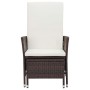 Set de muebles de jardín 2 piezas con cojines ratán PE marrón de vidaXL, Conjuntos de jardín - Ref: Foro24-310232, Precio: 12...
