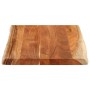 Tablero de mesa rectangular borde natural acacia 80x60x3,8 cm de , Tableros para mesas - Ref: Foro24-370644, Precio: 111,73 €...
