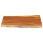 Tablero de mesa rectangular borde natural acacia 100x80x3,8 cm de , Tableros para mesas - Ref: Foro24-370652, Precio: 156,31 ...
