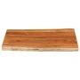 Tablero de mesa rectangular borde natural acacia 100x80x3,8 cm de , Tableros para mesas - Ref: Foro24-370652, Precio: 153,14 ...