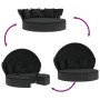 Tumbona cama de jardín con capota y cojines ratán PE negro de , Camas para exteriores - Ref: Foro24-362255, Precio: 605,22 €,...