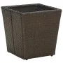 Mesa de centro ratán PE vidrio templado marrón 41,5x41,5x44cm de vidaXL, Mesas de jardín - Ref: Foro24-310558, Precio: 37,52 ...