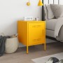 Mesita de noche de acero amarillo mostaza 36x39x50,5 cm de , Mesitas de noche - Ref: Foro24-842916, Precio: 55,41 €, Descuent...