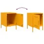 Mesita de noche de acero amarillo mostaza 36x39x50,5 cm de , Mesitas de noche - Ref: Foro24-842916, Precio: 54,76 €, Descuent...