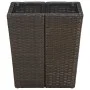 Mesa de centro ratán PE vidrio templado marrón 41,5x41,5x44cm de vidaXL, Mesas de jardín - Ref: Foro24-310558, Precio: 37,52 ...