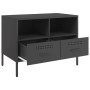 Mueble de TV 2 pzas acero laminado en frío negro 68x39x50,5 cm de , Muebles TV - Ref: Foro24-843043, Precio: 164,35 €, Descue...