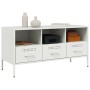 Mueble de TV acero laminado en frío blanco 100,5x39x50,5 cm de , Muebles TV - Ref: Foro24-843041, Precio: 122,40 €, Descuento: %