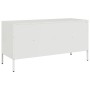 Mueble de TV acero laminado en frío blanco 100,5x39x50,5 cm de , Muebles TV - Ref: Foro24-843041, Precio: 122,40 €, Descuento: %