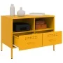 Mueble TV acero laminado en frío amarillo mostaza 68x39x50,5 cm de , Muebles TV - Ref: Foro24-843048, Precio: 93,69 €, Descue...