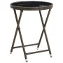 Mesa de centro ratán sintético y vidrio templado marrón 60 cm de vidaXL, Mesas de jardín - Ref: Foro24-310560, Precio: 64,48 ...